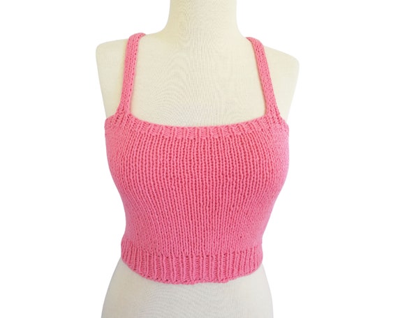 Pinky Crochet Top | Crochet Bralette | Knit Bikini Top | Handmade Cotton Bikini | SwimWear | Boho Festival Beach Wear 2021 Trend Crop Top