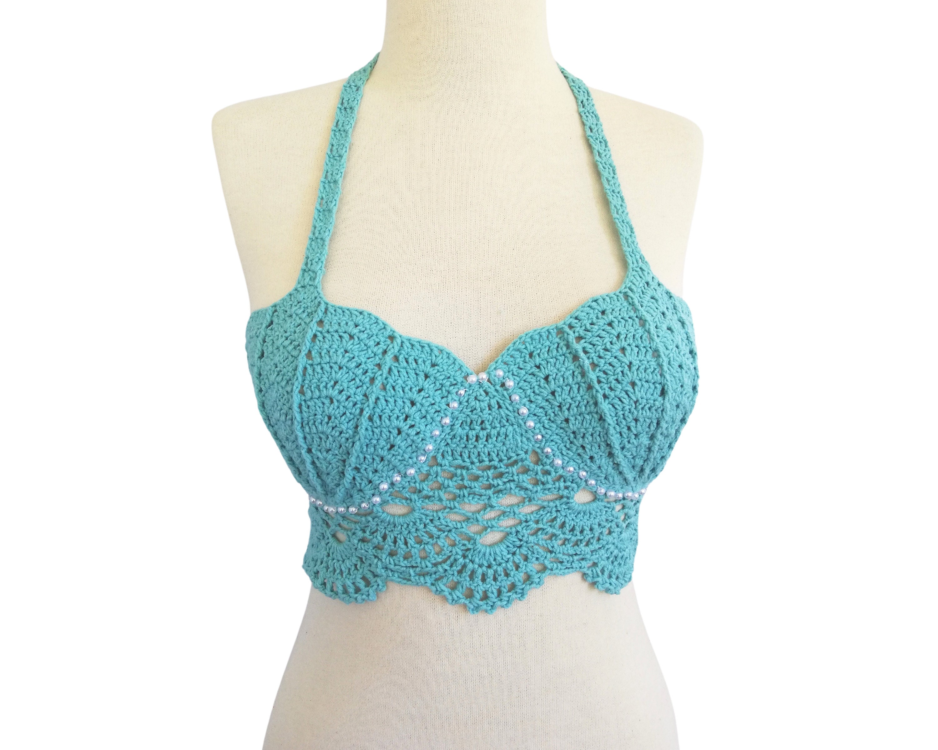 MERMAID Bralette - Crochet Pattern - Summer Top Crochet pattern by