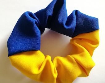 Ukraine flag scrunchy. Hair band.