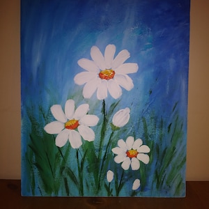 Acrylic painting. Original pictures. Hand painted. Wall art. Home decor. Flowers. Positive painting.
