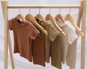 Ribbed 2pc pajama short sets | Unisex clothing sets | Kids loungewear | Pinstripes shorts sets | Gender neutral set | Toddler PJ sets