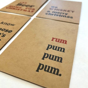 Cartes typographiques à boire pour les fêtes ! (lot de 4 !)