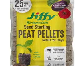 Jiffy Peat Pellets 42mm Refill Pack of 25 for Seed Starting Trays