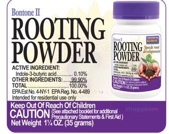 Bonide Bontone II Rooting Powder 1.25 oz  Plant Propagation Hormone for Cutting