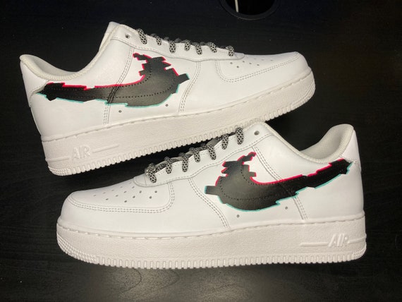 custom glitch air force 1