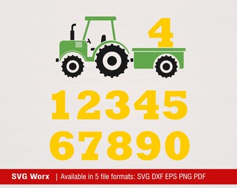 Download Birthday Tractor Svg Etsy