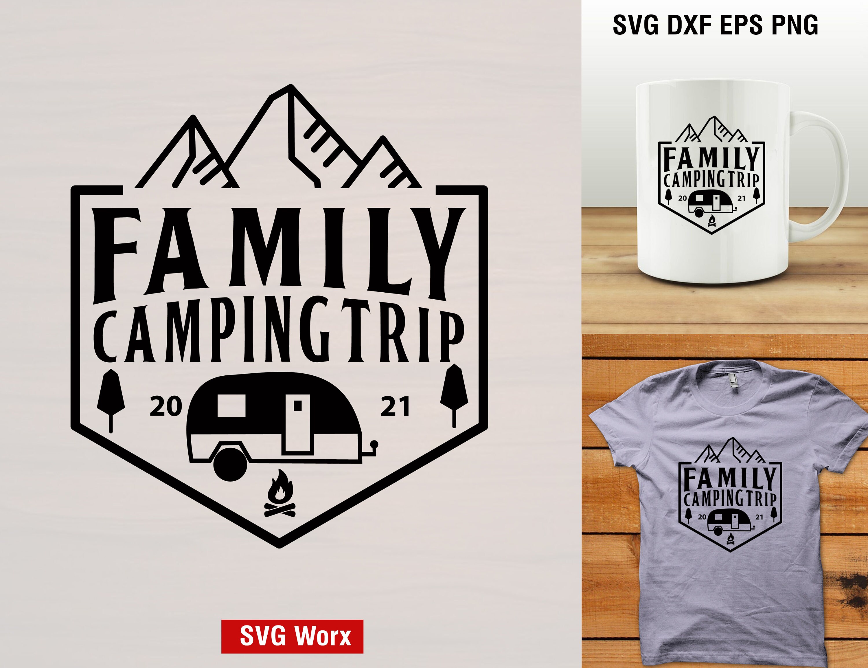 Family Camping Trip Svg Sublimation printable Happy campers Etsy