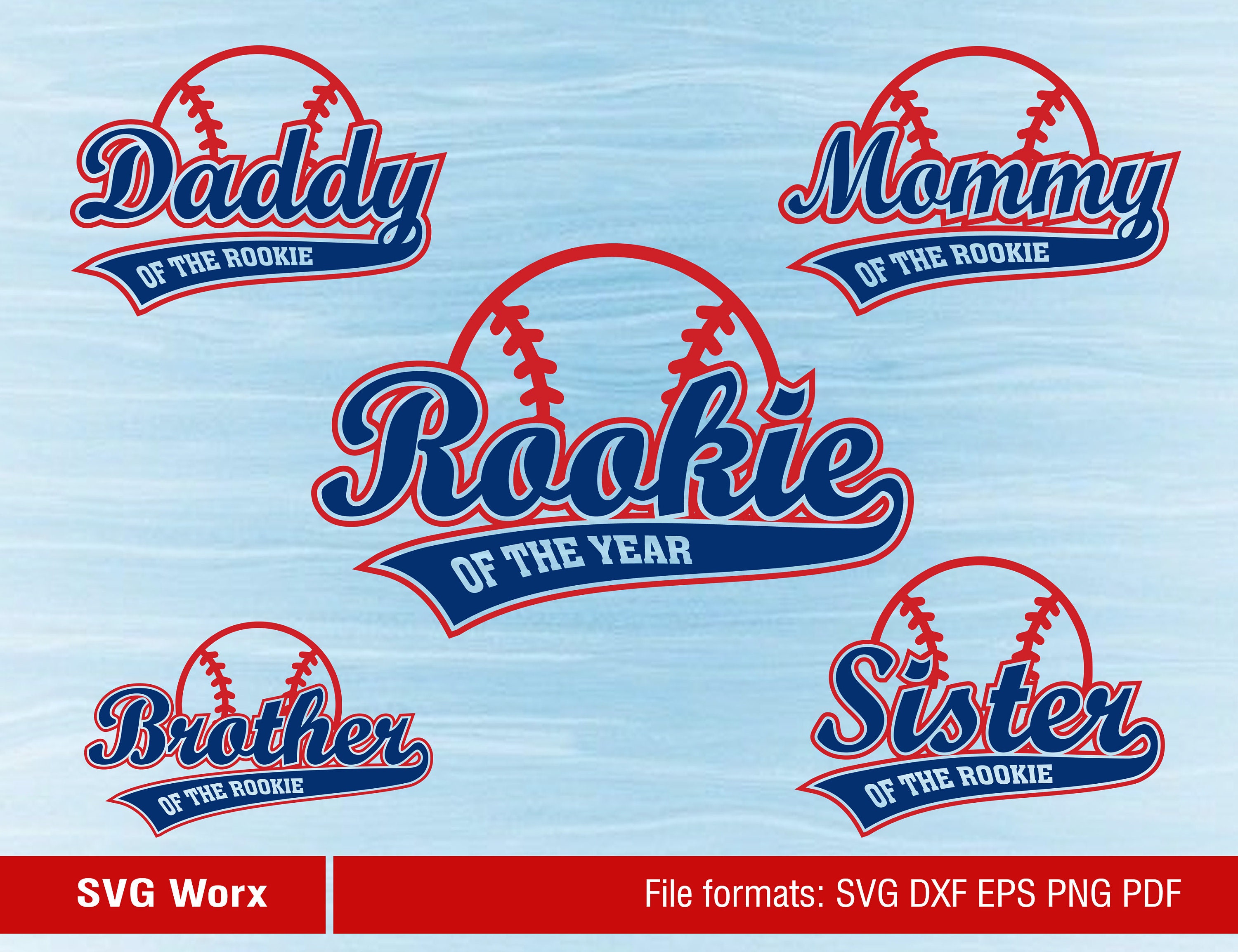 First Birthday Rookie of the Year Baseball Family Shirt SVG Etsy