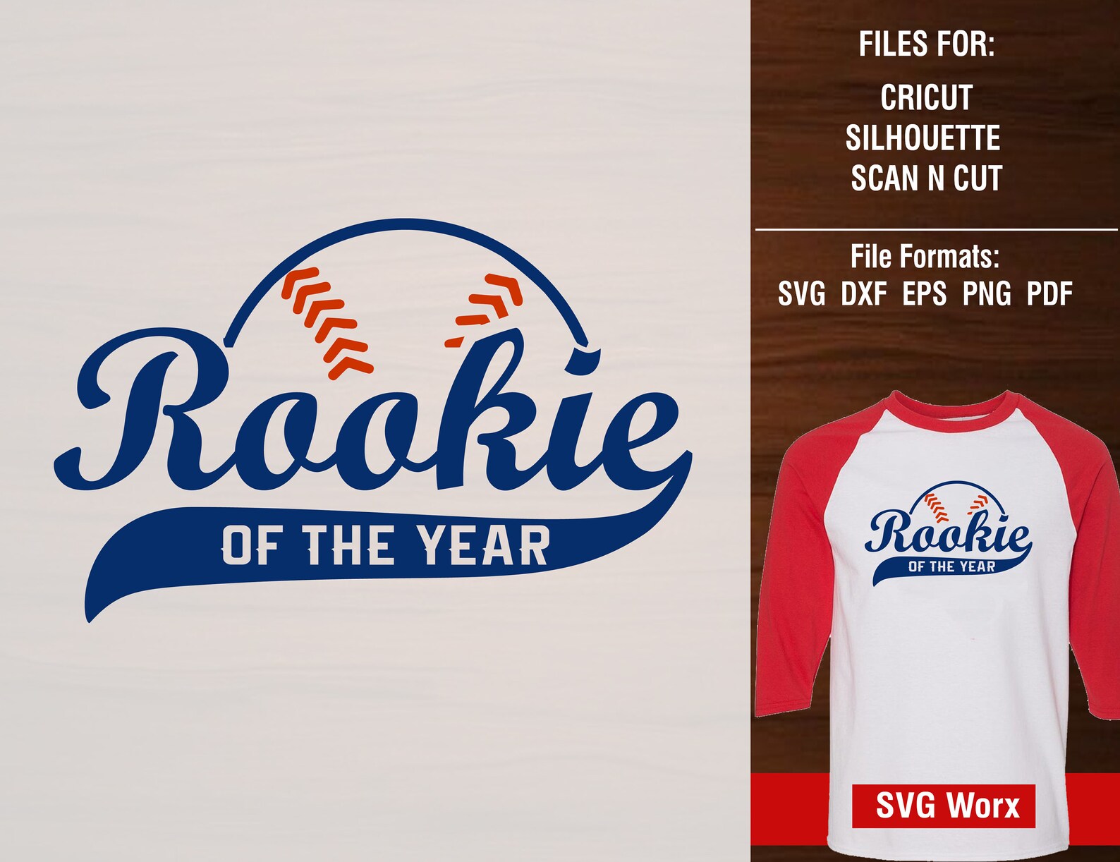 Rookie of the Year Rookie baseball SVG Baseball Rookie SVG Etsy