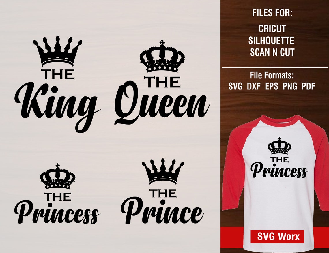 Royal Family Svg King Queen Prince Princess Crown SVG High ...