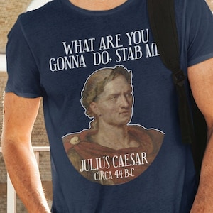 Sarcastic Julius Caesar Tshirt, Funny History Shirt, Ancient Roman Emperor, History Buff Unisex T-Shirt image 1