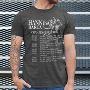 Hannibal Barca Championship Series Tshirt, Chartage Ancient History Apparel, Ancient General Unisex T-Shirt