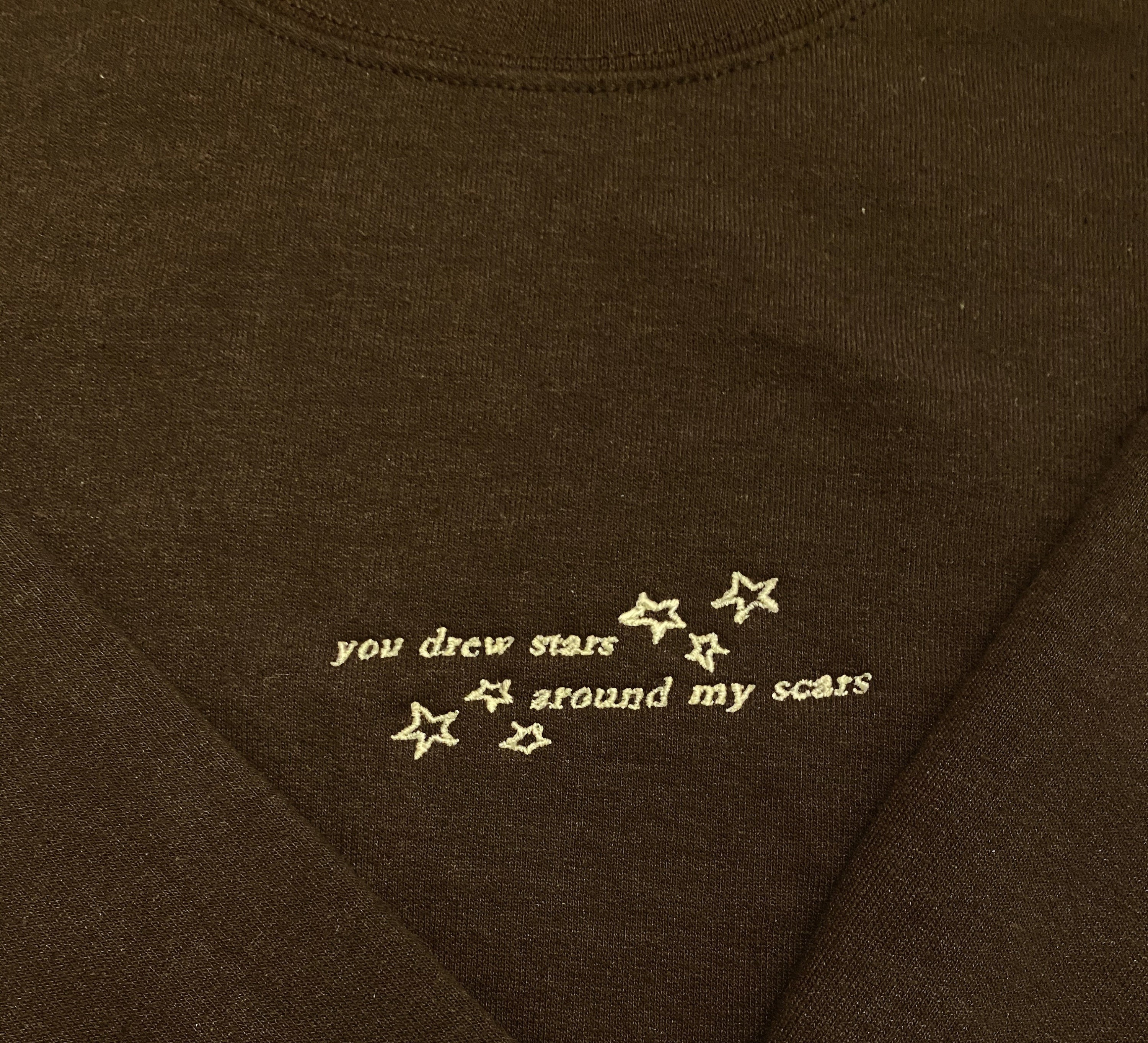 You drew stars around my scars crew neck Etsy