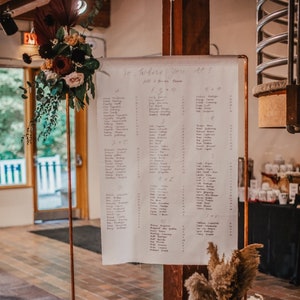 Tischsitzplan in Schwarzschrift (groß)