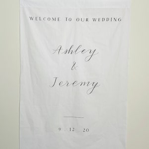 Wedding Welcome Sign in Black Writing (Medium)