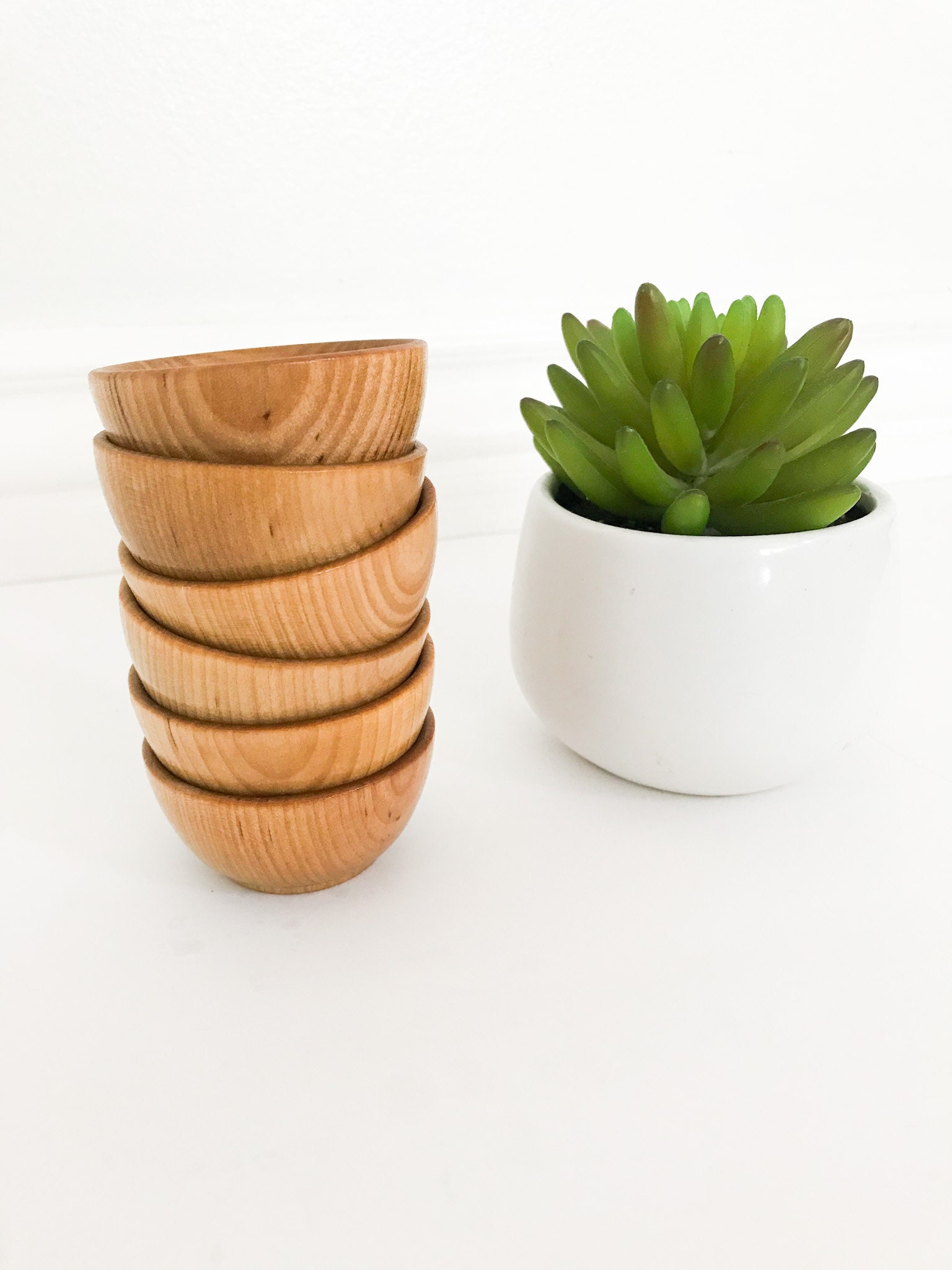 Individual Mini Snack Bowls/wooden Snack Bowl Set/wood Serving Etsy