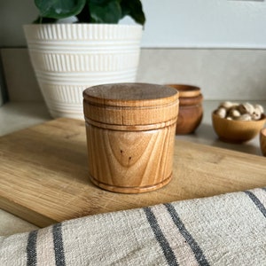 Mini Wooden Spice Container, Spice Holder, Salt Cellar, Wooden Container, Baking Supplies, Jewelry Holder, Storage Container, Organization