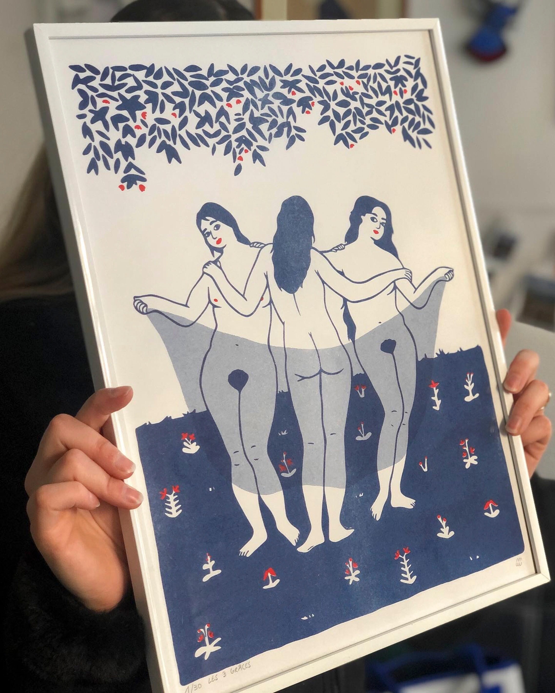 Les 3 Grâces - Risographie