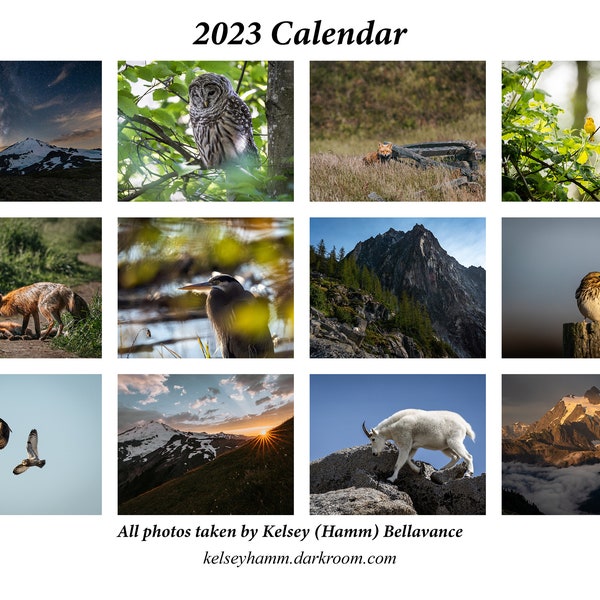 Nature Calendar Etsy