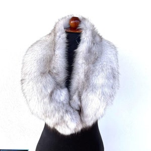 Platinum Fox Fur Collar, Real Fox Fur Collar, Handmade Collar, Luxury Collar