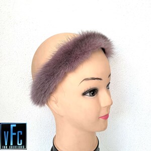 Lavender Mink Fur Headbands, Real Mink Fur Headbands, Handmade Headbands, Luxury Headbands, Fur Accessories