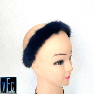 Blue Mink Fur Headbands, Real Mink Fur Headbands, Handmade Headbands, Luxury Headbands, Fur Accessories