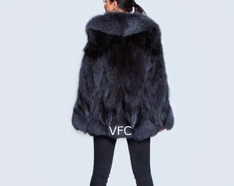 コート PLAIN FW25 FAKE FOX FUR JACKET (JJ25070 NAVY) Jackets & Coats | Navy Blue Fox Fur Coat | Poshmark