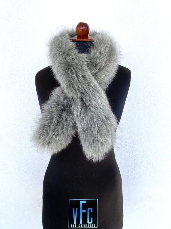 Fox Fur Hood Trim Snow up Fox Fur Collar Fur Trim Fur Scarf