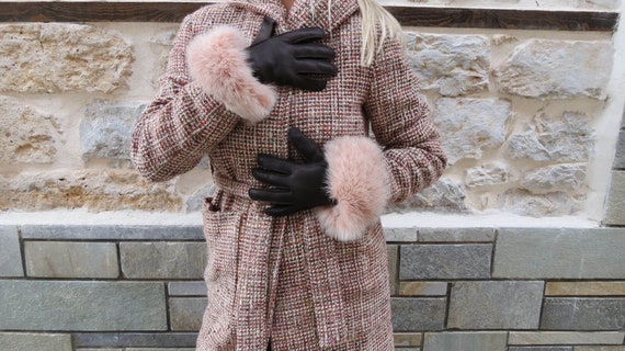 Gloves with real fur deals