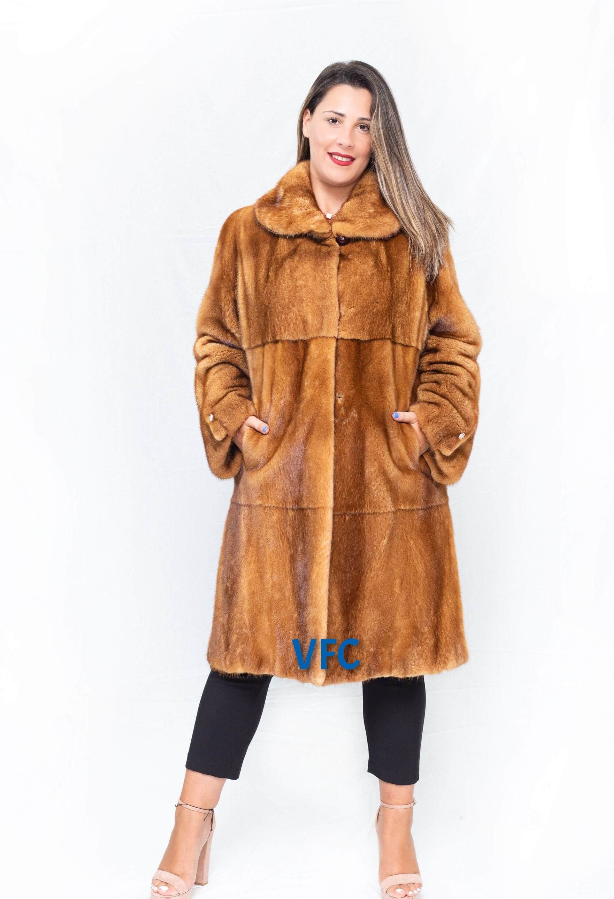 Doll's Full Skin Ranch Mink Fur Coat - furoutlet - fur coat, fur