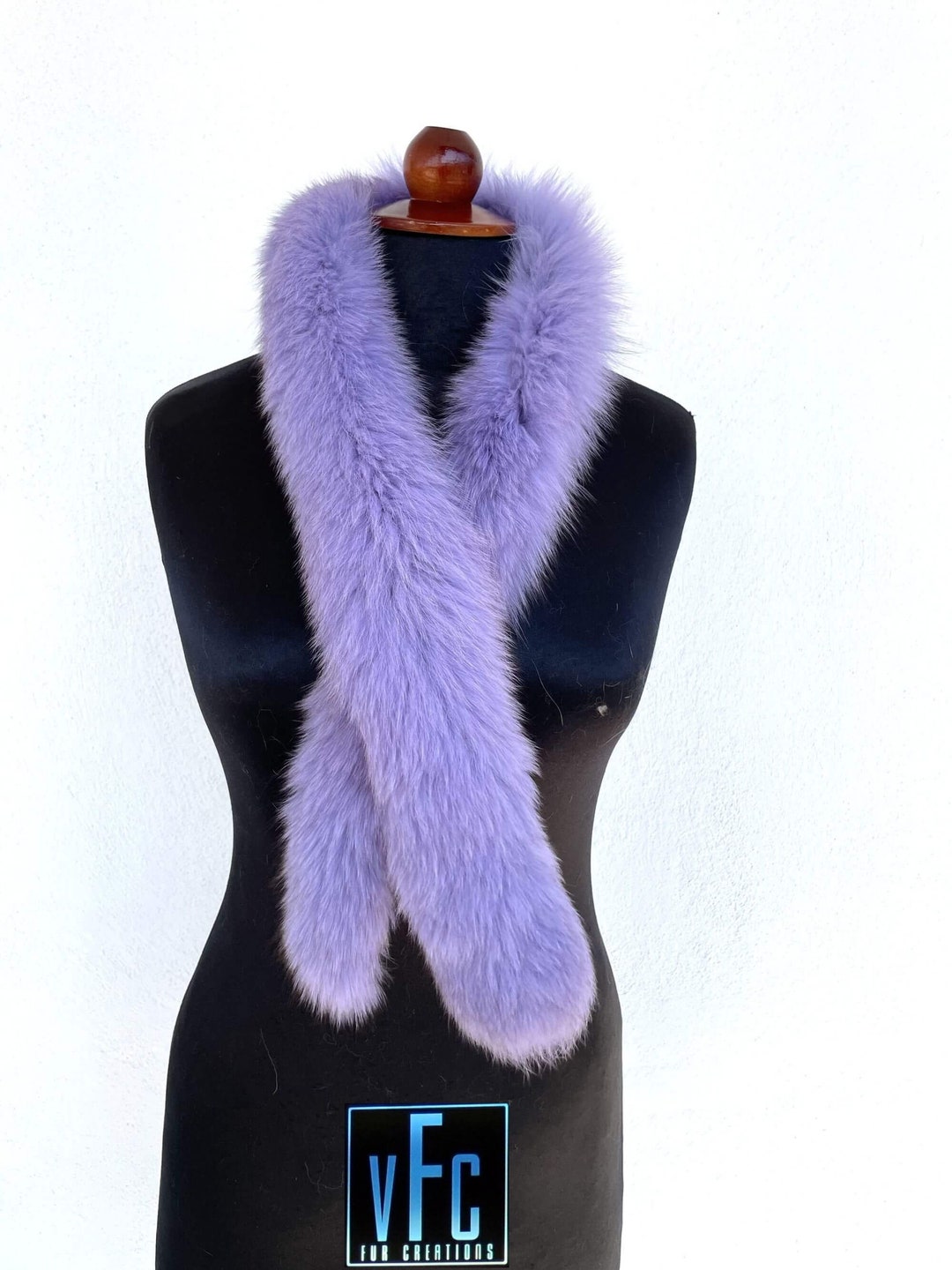 Fox Fur Hood Trim, Lavender Fox Fur Collar, Fur Trim, Fur Scarf, Fluffy ...