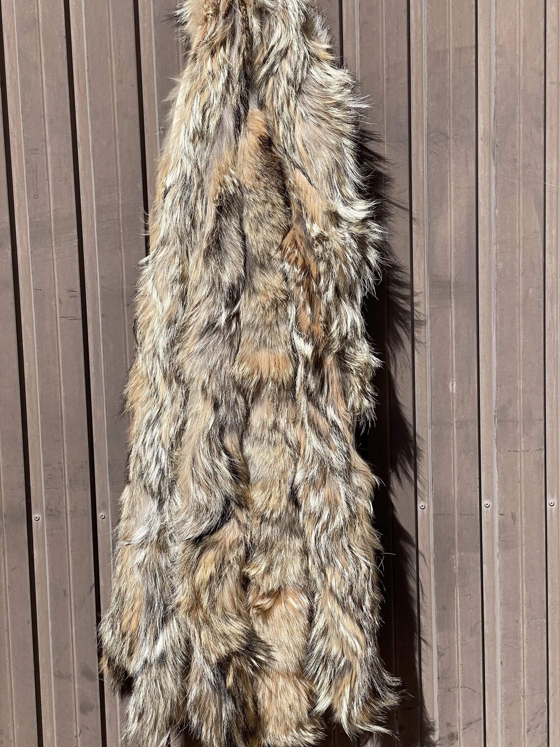 Real Fur Stripes Coyote Fur Strip Coyote Fur Trims Fur Etsy