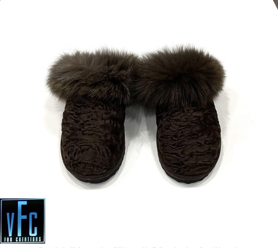 Slippers met echt bont on sale