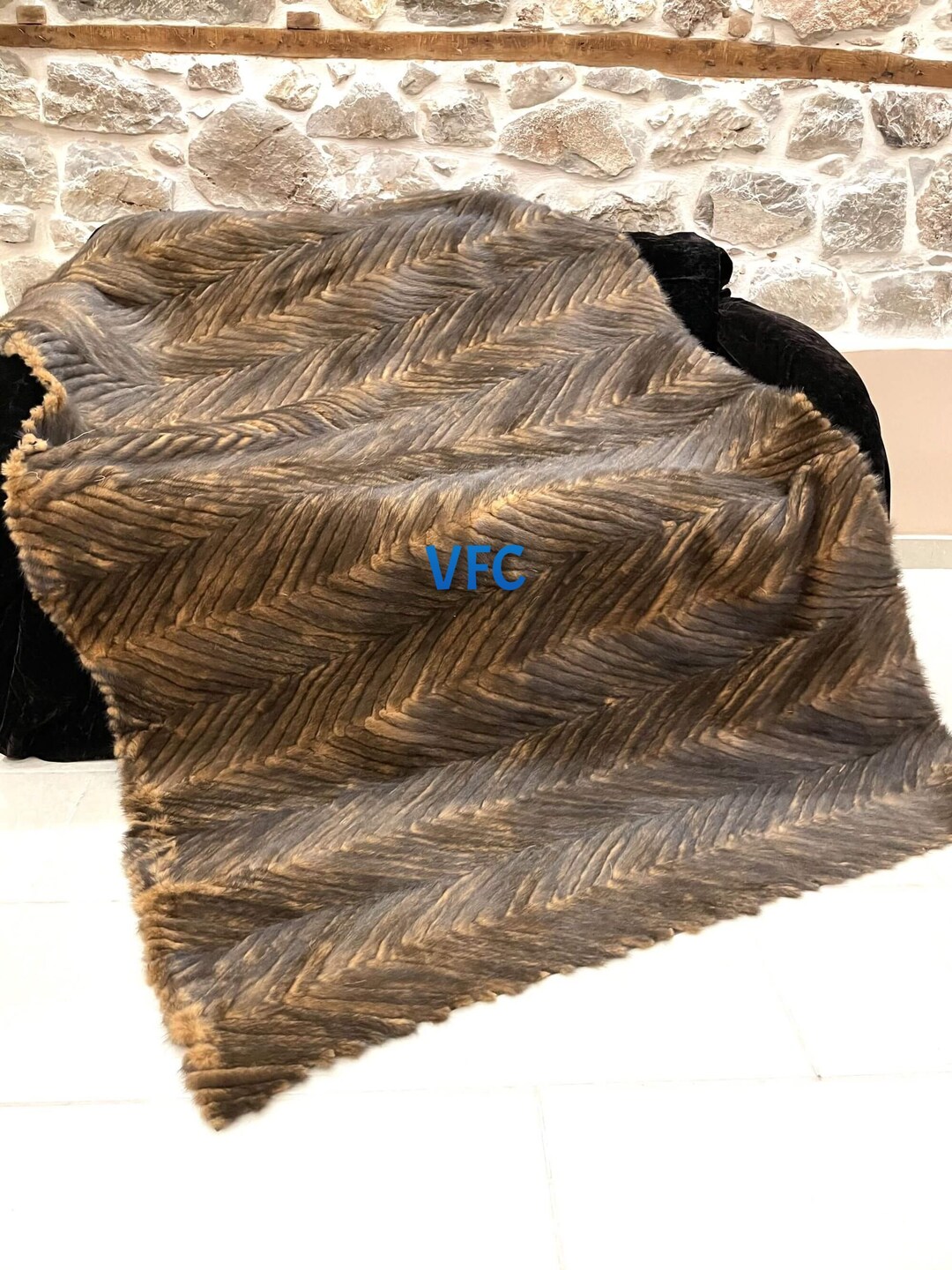 Caramel Brown Mink Fur Throw Blanket, Throw Blanket, Luxury Blanket, Handmade Blanket, Real Mink