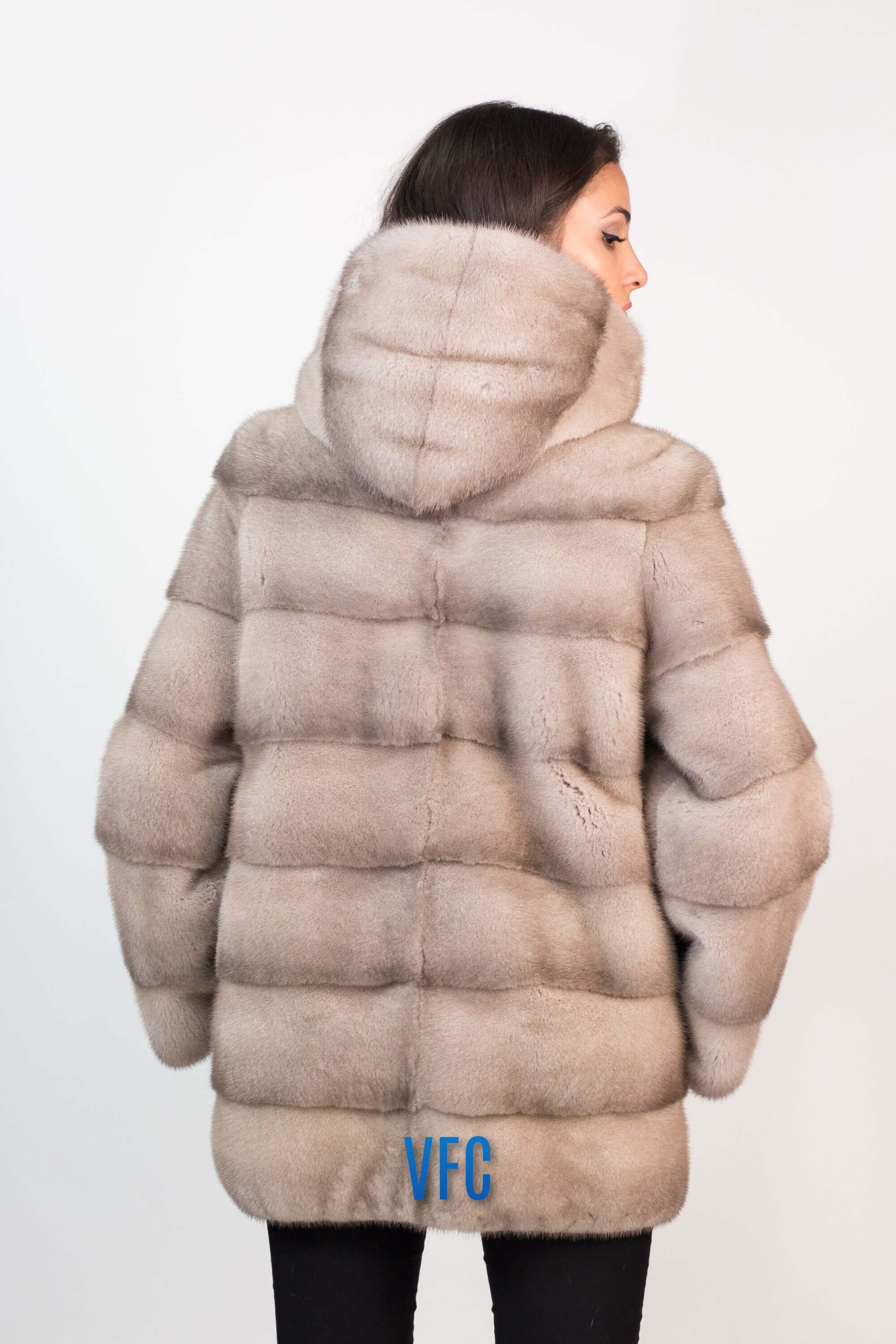 mink fur hoodie