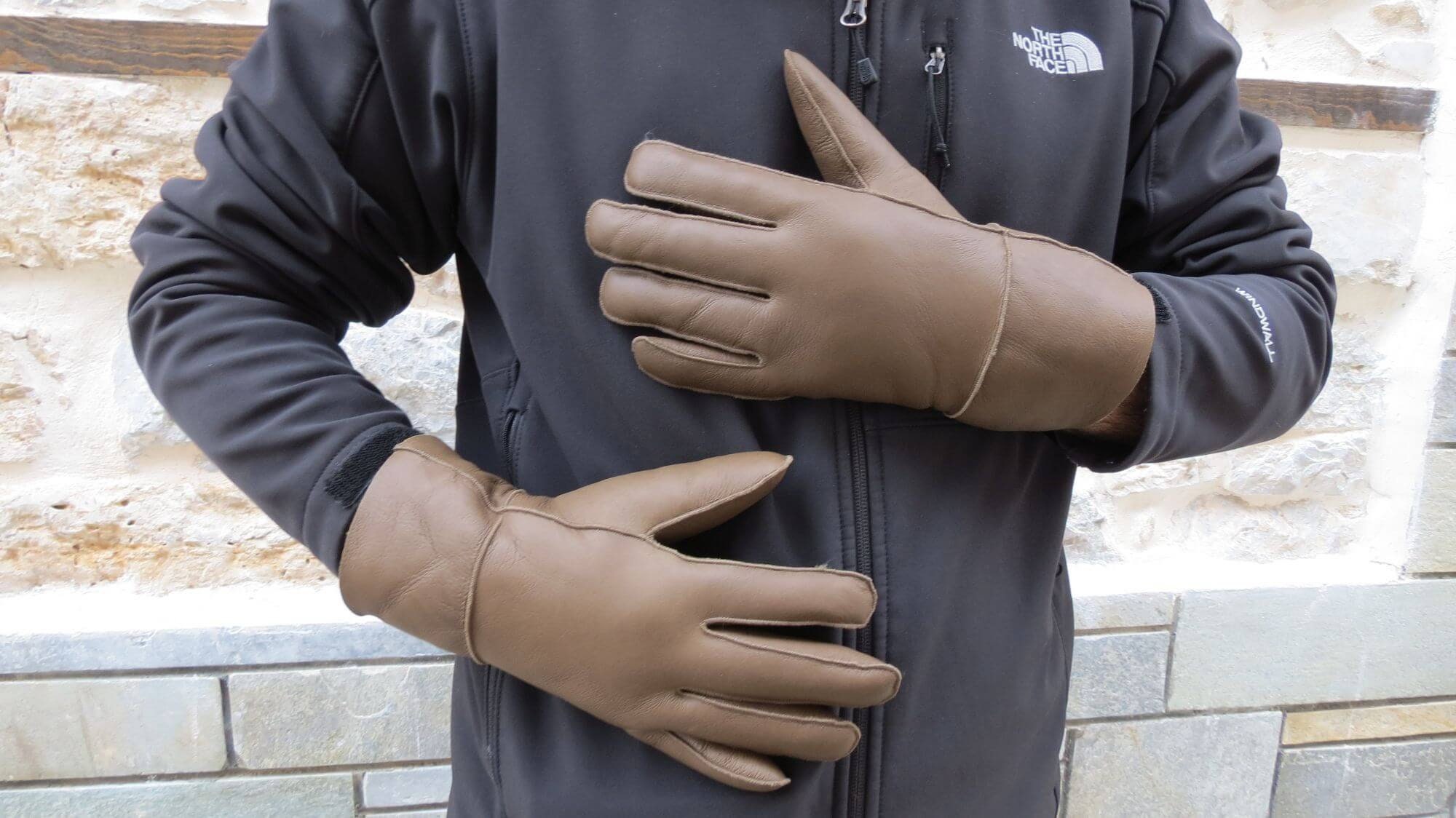 Mens Fur Gloves Real Brown Mouton Gloves Real Fur Gloves Etsy