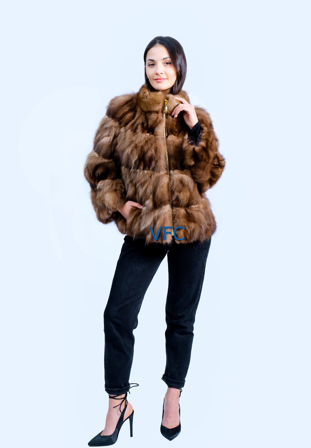 Real Tortora Sable Fur Jacket Real Sable Fur Jacket Real Fur Etsy