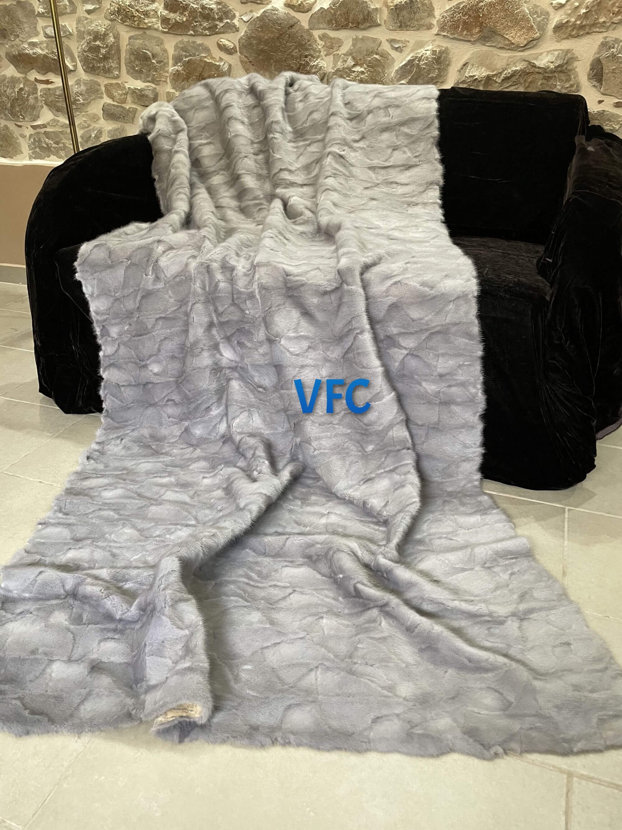 Sapphire Mink Fur Throw Blanket Throw Blanket Luxury Etsy UK