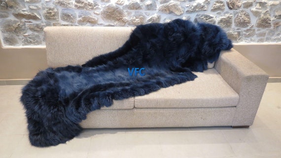 Blue Coyote Fur Throw Blanket Throw Blanket Luxury Blanket Handmade Blanket Real Coyote Blanket real Fur Blanket Etsy Canada