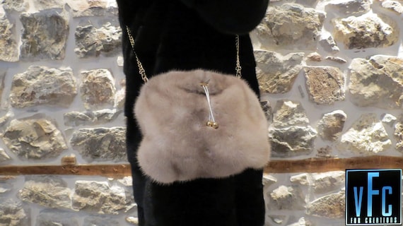 【Anyone more】Kosa square mink fur cross bag Dawn Cross Mink Fur Handbag, Mink Fur Shoulder Bag, Mink Fur