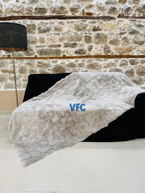 Rex rabbit fur blanket hotsell