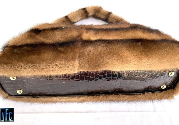 Orange Mink Fur Shoulder Bag Mink Fur Shoulder Bag Mink Fur 