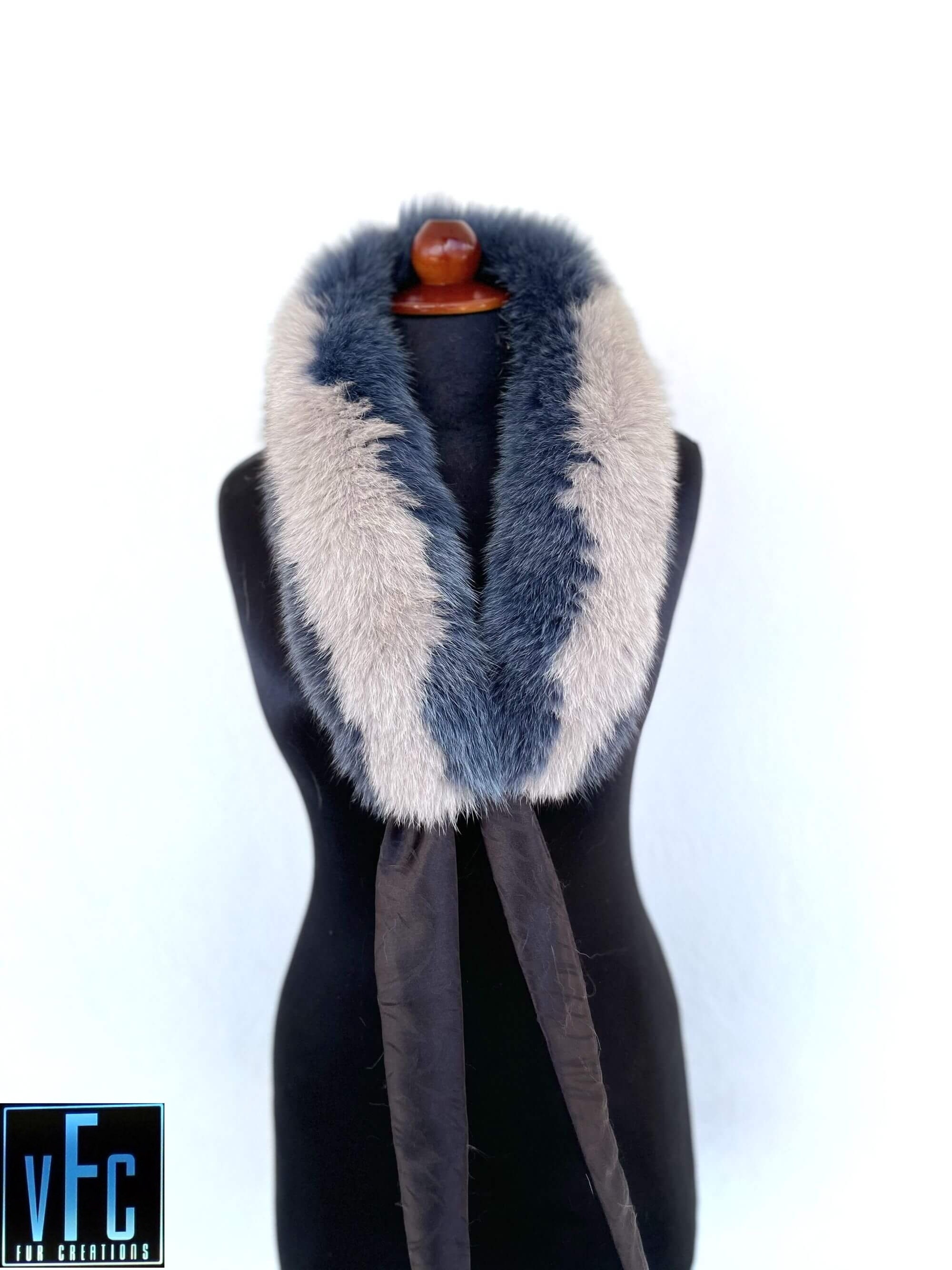 Colorful outlet fur collar