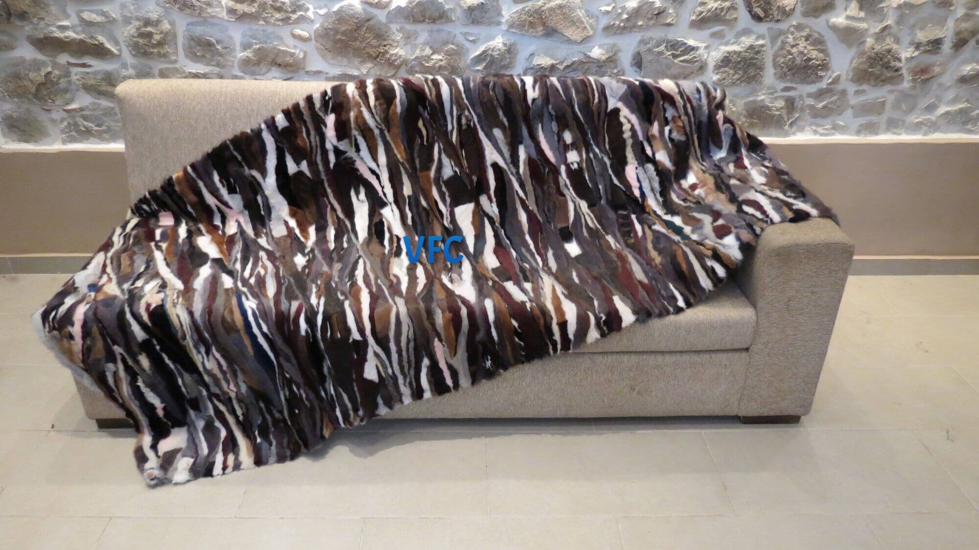 Multicolor Mink Fur Throw Blanket Throw Blanket Luxury Etsy