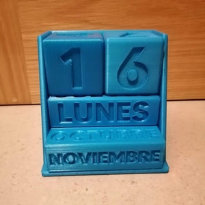 Kalender gedruckt in 3D-Stil Bausteine (STL)
