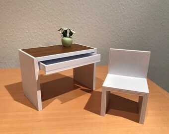 1:12 Scale Modern Desk and Chair