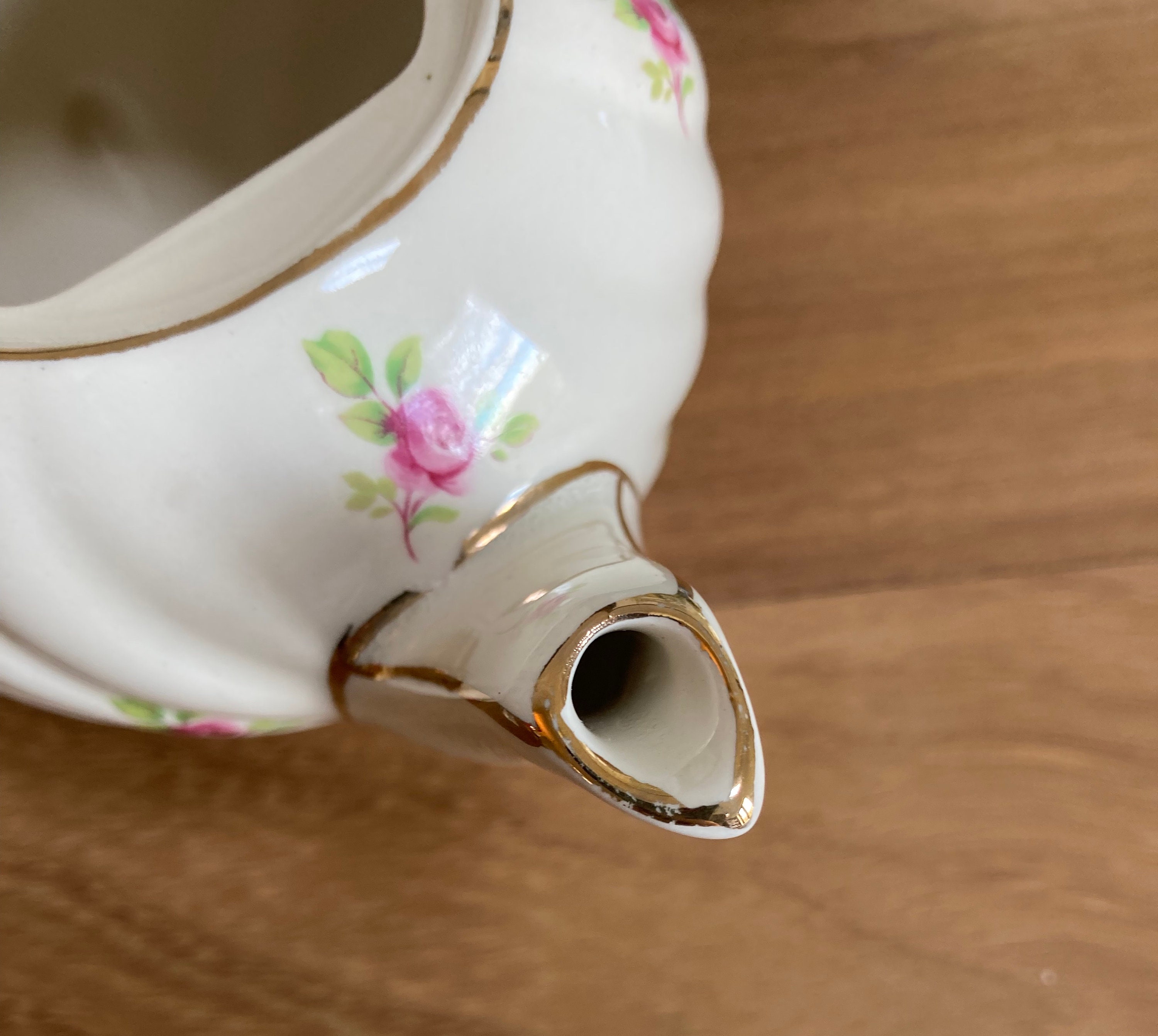 Vintage Sadler Petite Pink Rose Swirl Teapot for One / Small Etsy UK