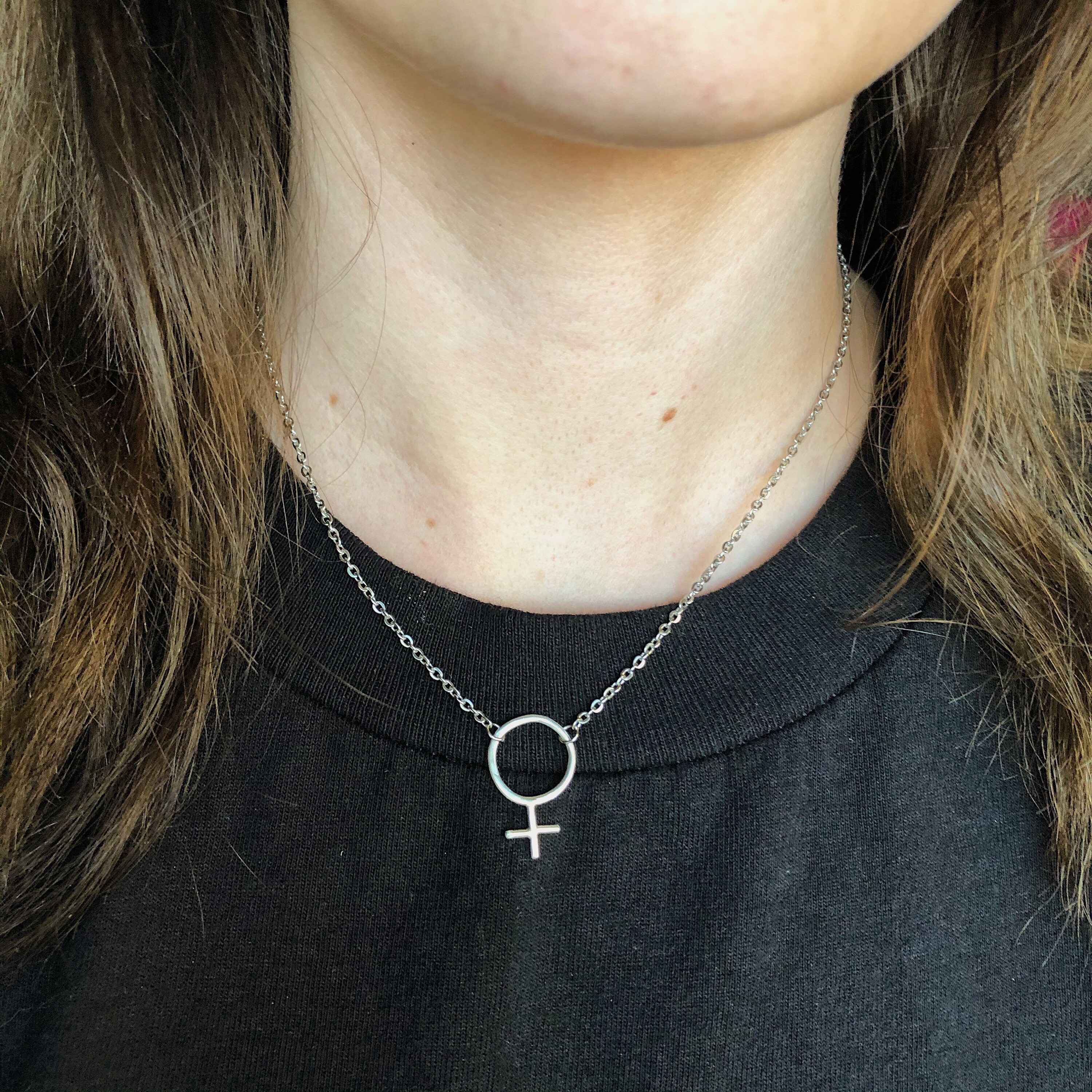 Female Symbol Necklace Venus Gender 