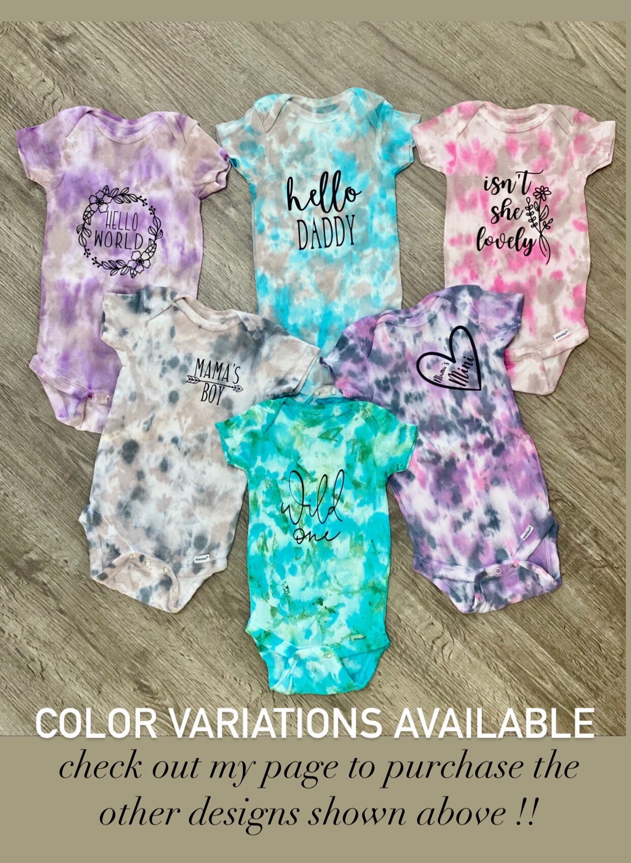 Hello World Onesie Tie Dyed Onesie Baby Girl Onesie Etsy UK