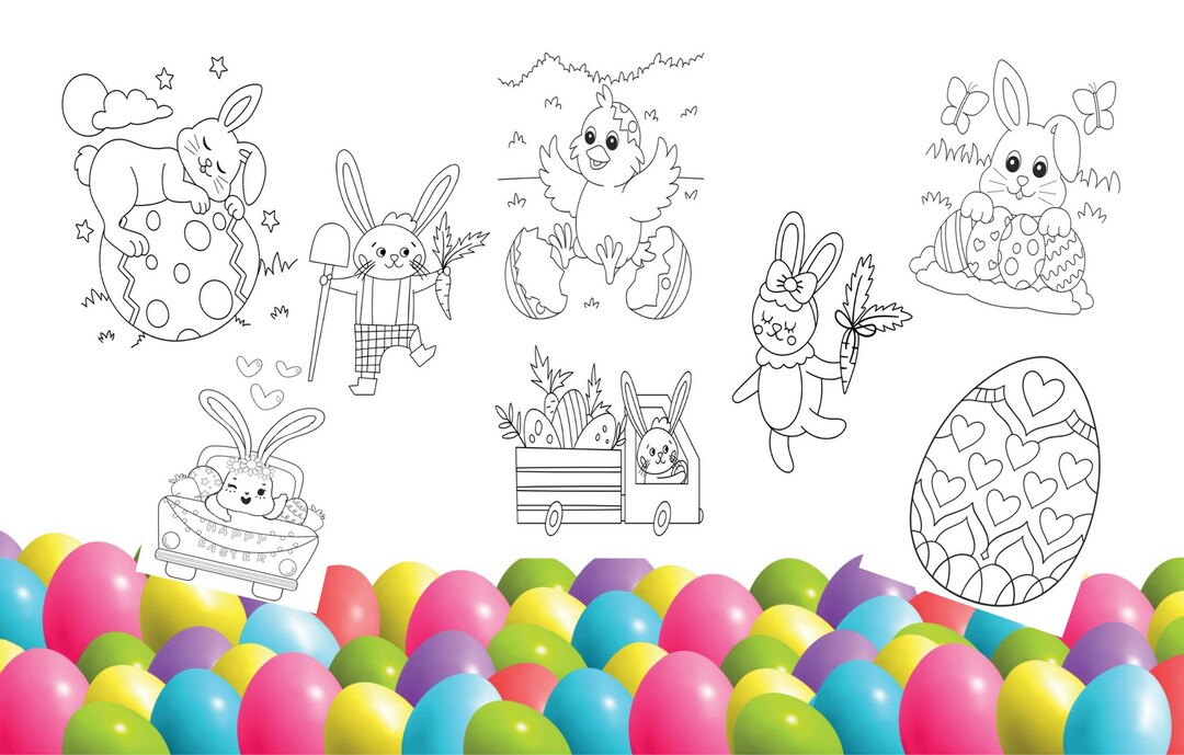 70 Easter Coloring Pages, Tolders and Kids Happy Easter Activity ...
